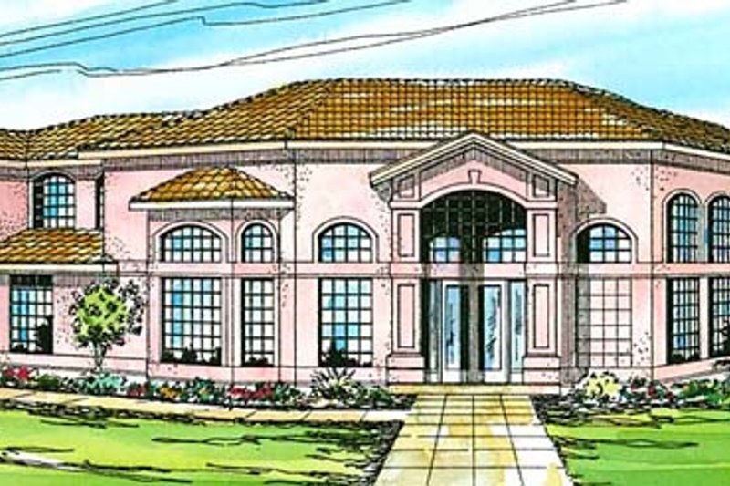 Dream House Plan - Mediterranean Exterior - Front Elevation Plan #124-234