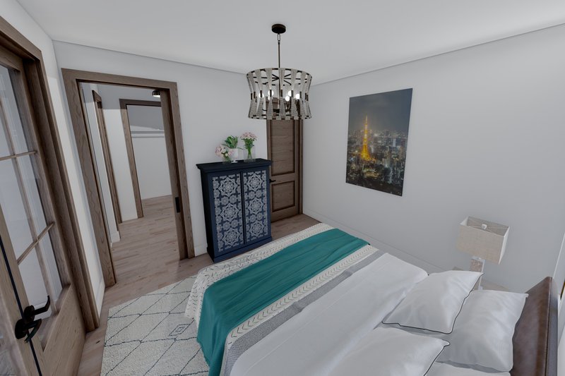 House Blueprint - Interior - Master Bedroom for Craftsman House Plan #1094-15 - 2 bed, 2.5 bath