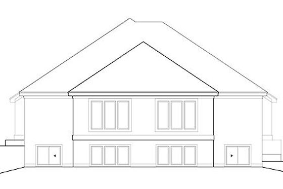 Exterior - Rear Elevation for Traditional House Plan #67-882 - 3 bed, 2 bath