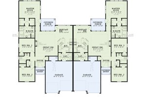 Floor Plan - Main Floor for European House Plan #17-1080 - 3 bed, 2 bath