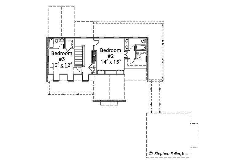 Architectural House Design - Floor Plan - Upper Floor for Country House Plan #429-365 - 3 bed, 3.5 bath