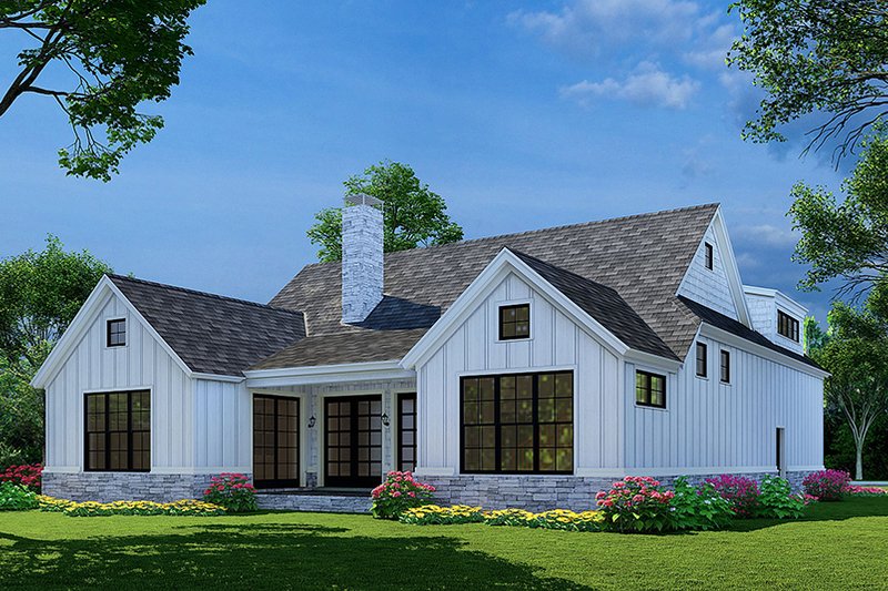 Dream House Plan - Exterior - Rear Elevation for Farmhouse House Plan #923-153 - 3 bed, 2 bath