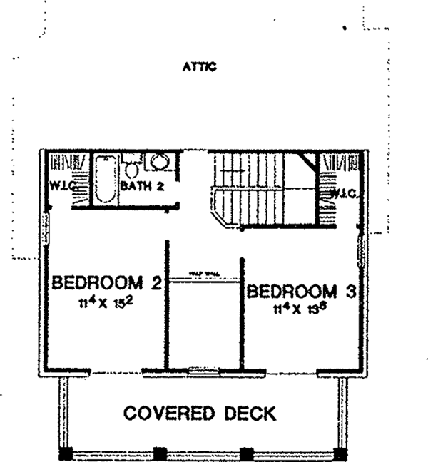 Architectural House Design - Classical Floor Plan - Upper Floor Plan #472-290