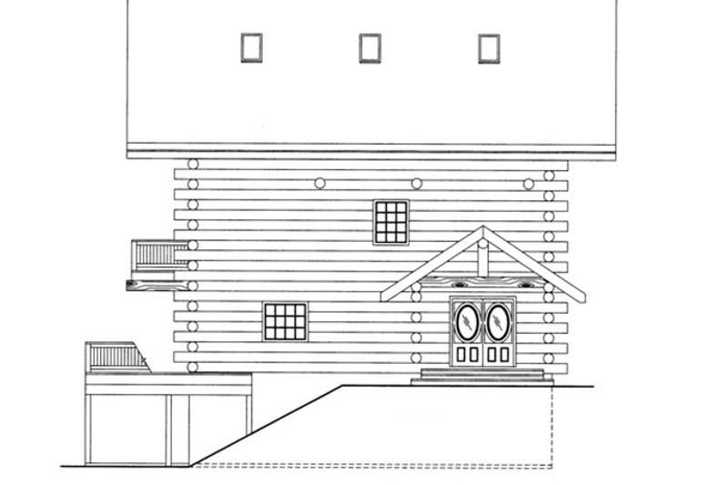 Home Plan - Log Exterior - Front Elevation Plan #117-825