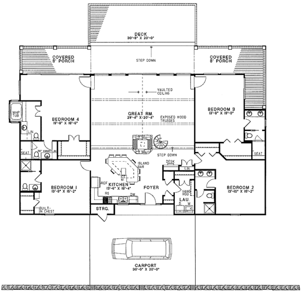 Home Plan - Contemporary Floor Plan - Main Floor Plan #17-2642