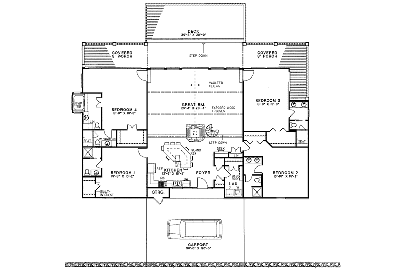 Dream House Plan - Floor Plan - Main Floor for Contemporary House Plan #17-2642 - 4 bed, 5 bath