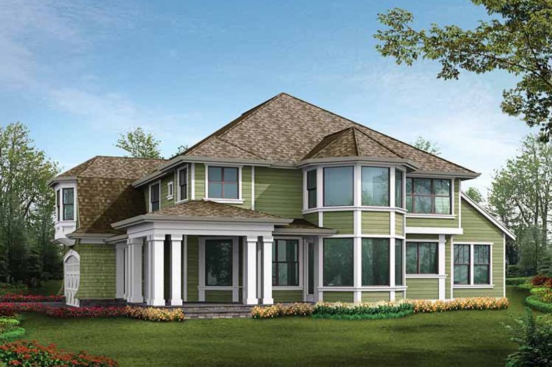 Dream House Plan - Exterior - Rear Elevation for Craftsman House Plan #132-458 - 4 bed, 3.5 bath