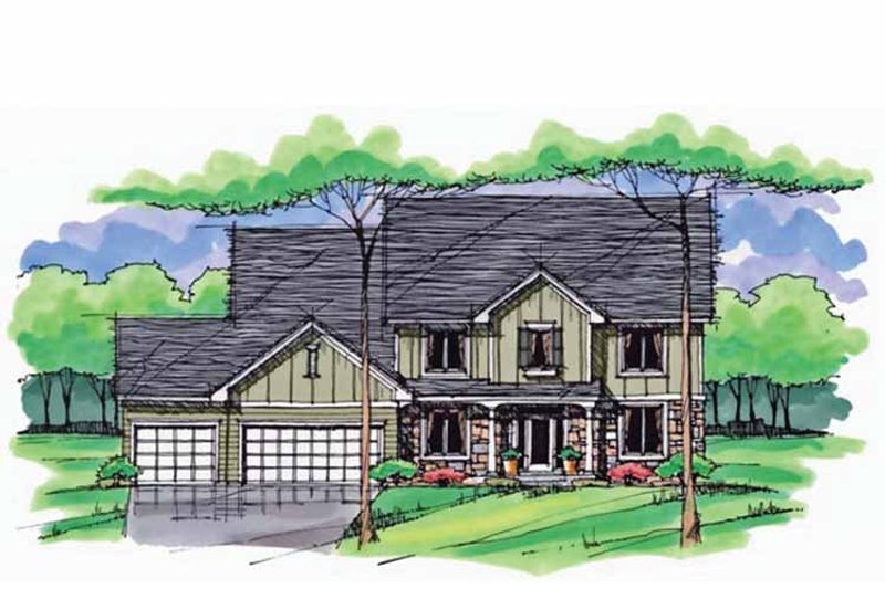 Home Plan - Country Exterior - Front Elevation Plan #51-1031