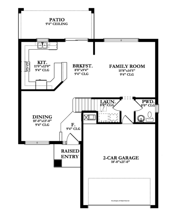 Architectural House Design - Craftsman Floor Plan - Main Floor Plan #1058-20