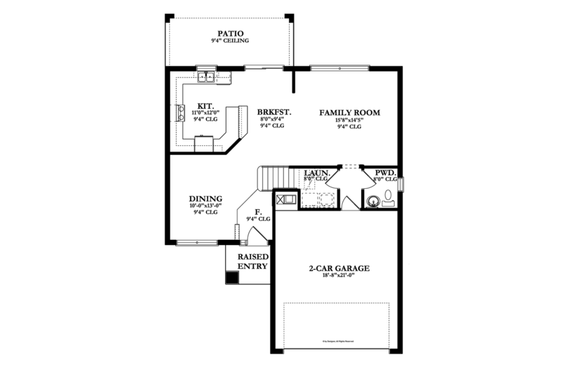 Craftsman Style House Plan - 4 Beds 2.5 Baths 1810 Sq/Ft Plan #1058-20 ...