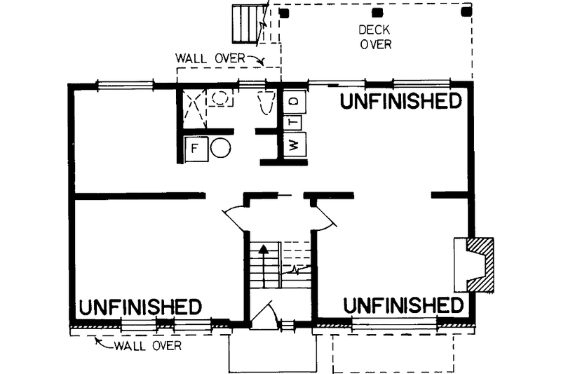 Home Plan - Floor Plan - Lower Floor for Country House Plan #47-962 - 3 bed, 2 bath