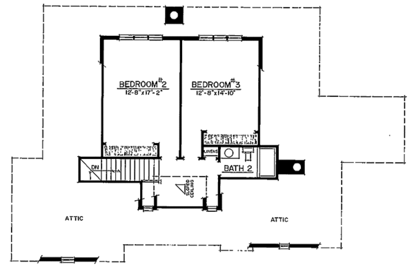 Architectural House Design - Tudor Floor Plan - Upper Floor Plan #1016-62