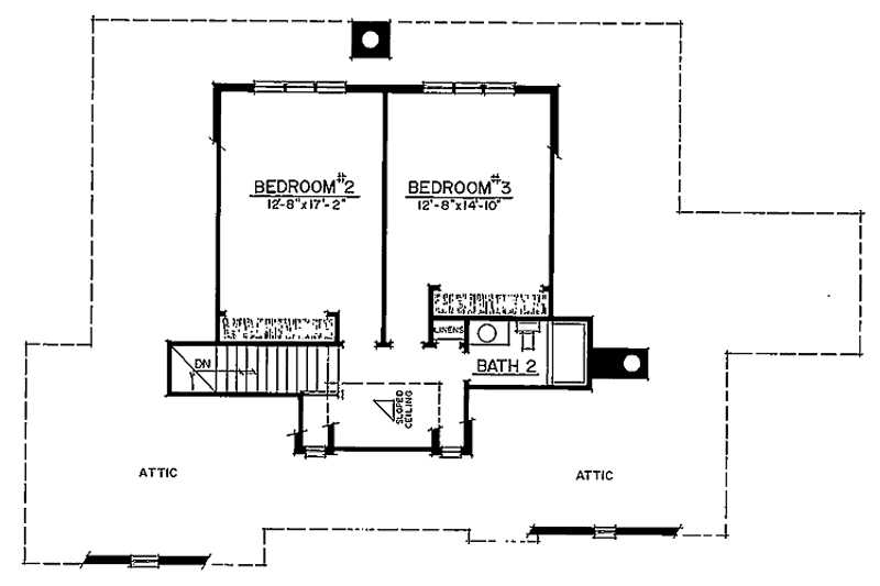 Dream House Plan - Floor Plan - Upper Floor for Tudor House Plan #1016-62 - 3 bed, 2.5 bath