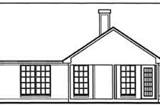 Exterior - Rear Elevation for Cottage House Plan #42-311 - 3 bed, 2 bath