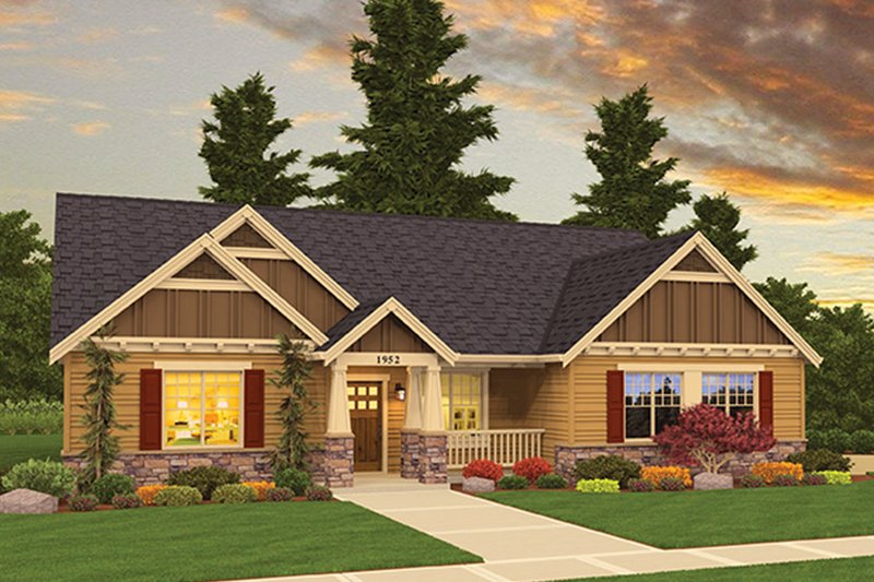 House Plan Design - Exterior - Front Elevation 3 for Craftsman House Plan #943-45 - 3 bed, 2 bath