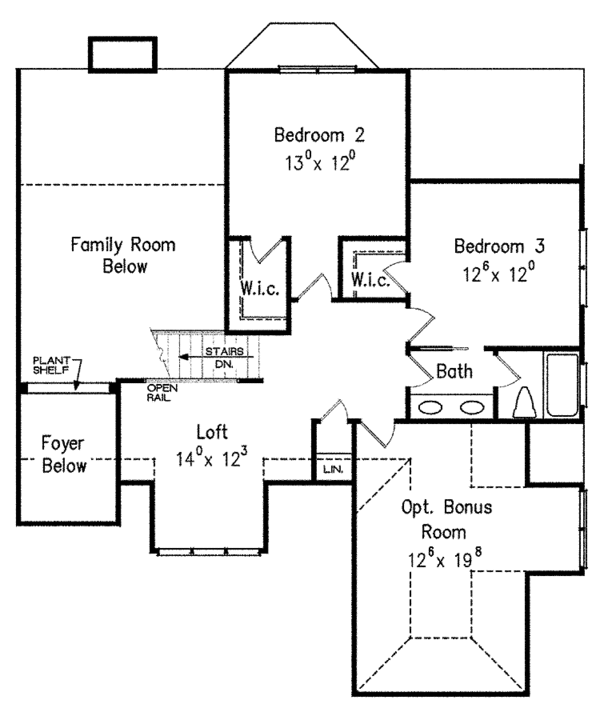 House Plan Design - European Floor Plan - Upper Floor Plan #927-405