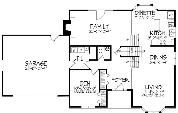 Architectural House Design - Colonial Floor Plan - Main Floor Plan #51-706