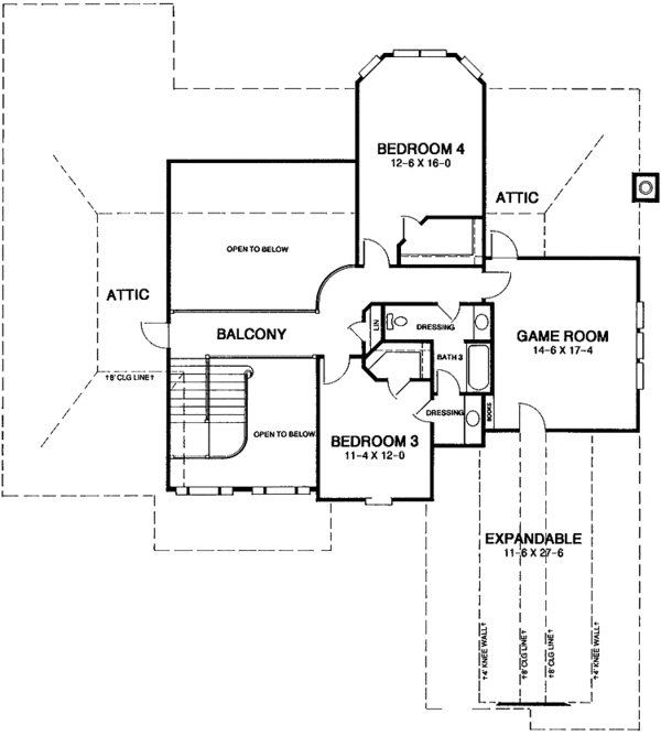 Dream House Plan - Mediterranean Floor Plan - Upper Floor Plan #952-44