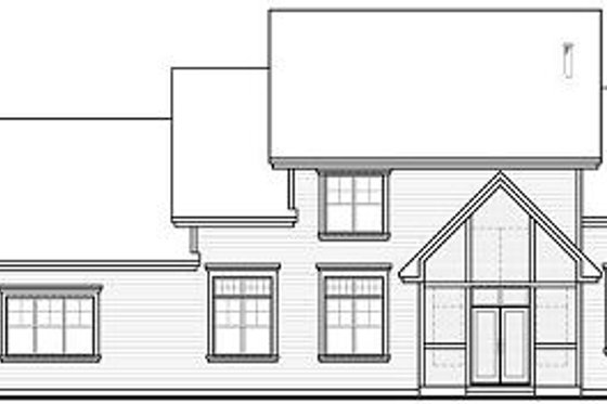 Exterior - Rear Elevation for Colonial House Plan #23-832 - 4 bed, 4.5 bath