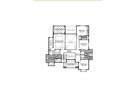 Floor Plan - Upper Floor for Mediterranean House Plan #420-243 - 5 bed, 5 bath