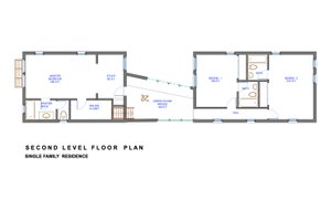 Floor Plan - Upper Floor for Modern House Plan #535-3 - 3 bed, 4.5 bath