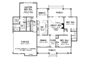 Country Style House Plan - 3 Beds 2 Baths 1711 Sq/Ft Plan #929-730 