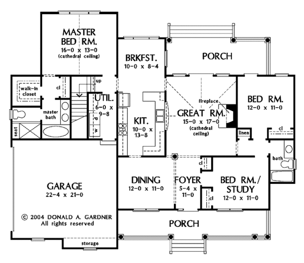 Dream House Plan - Country Floor Plan - Main Floor Plan #929-730