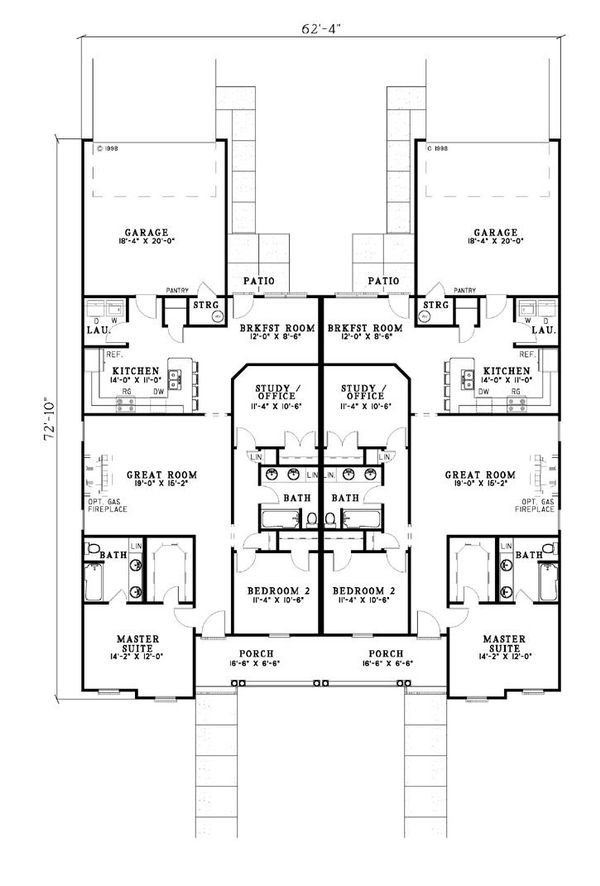 Architectural House Design - Traditional Floor Plan - Main Floor Plan #17-1065