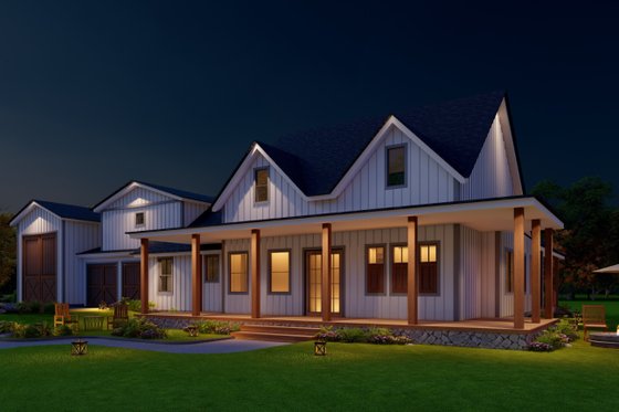 Exterior - Front Elevation 5 for Farmhouse House Plan #54-471 - 3 bed, 2.5 bath