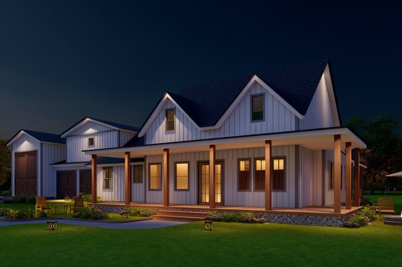 House Design - Exterior - Front Elevation 5 for Farmhouse House Plan #54-471 - 3 bed, 2.5 bath