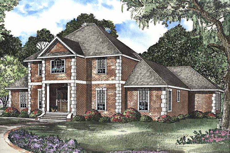 House Plan Design - Colonial Exterior - Front Elevation Plan #17-3208