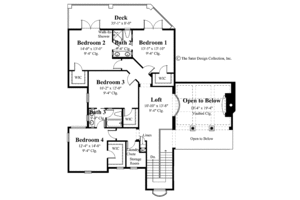 Floor Plan - Upper Floor for Mediterranean House Plan #930-334 - 6 bed, 4.5 bath