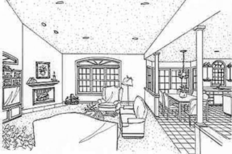 Home Plan - Interior - Family Room for Country House Plan #314-268 - 4 bed, 2.5 bath