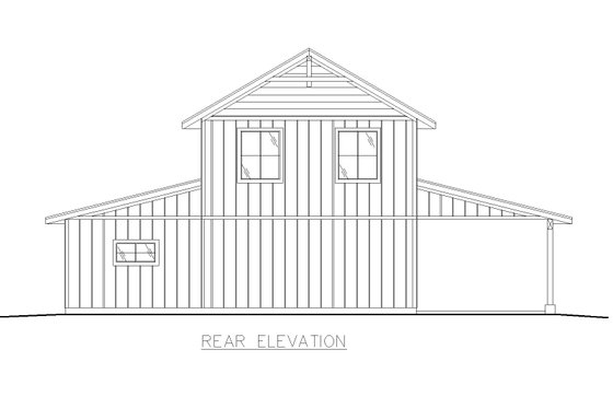 Exterior - Front Elevation 4 for Craftsman House Plan #117-982 - 1 bed, 1 bath