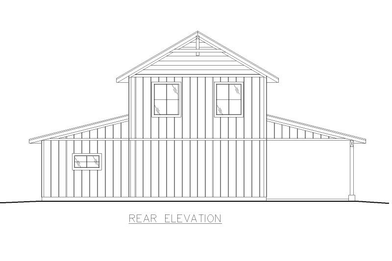 Architectural House Design - Exterior - Front Elevation 4 for Craftsman House Plan #117-982 - 1 bed, 1 bath
