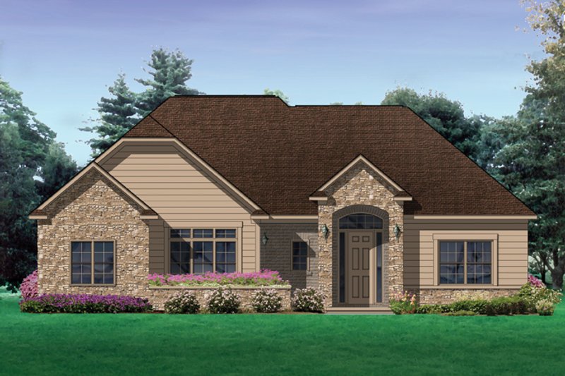 Architectural House Design - Traditional Exterior - Front Elevation Plan #1057-4