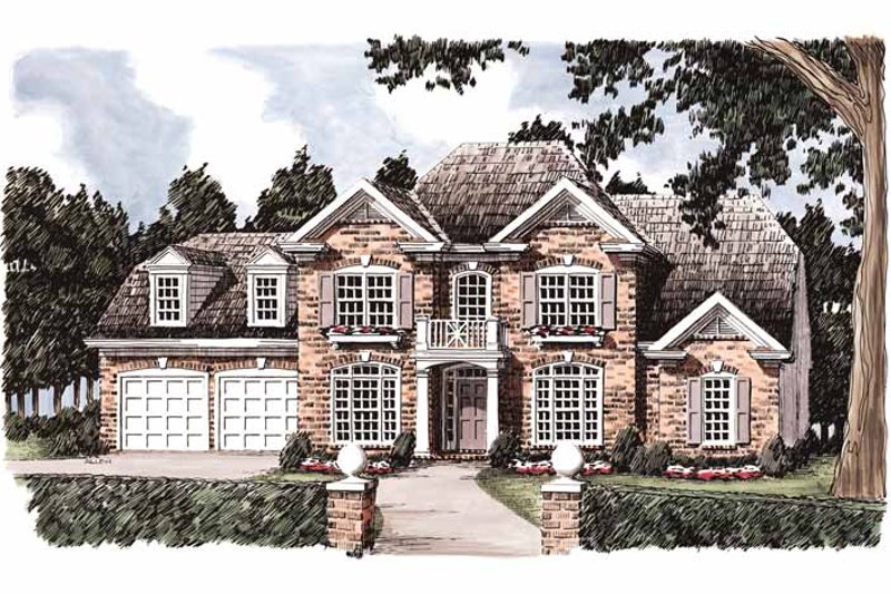 Architectural House Design - Colonial Exterior - Front Elevation Plan #927-847