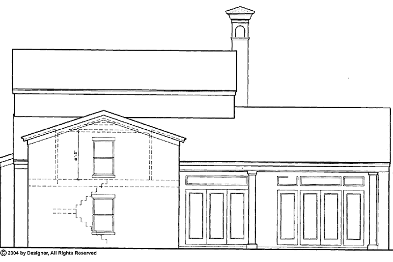 Home Plan - Exterior - Rear Elevation for Mediterranean House Plan #417-755 - 4 bed, 3 bath