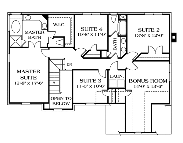 Dream House Plan - Country Floor Plan - Upper Floor Plan #453-492