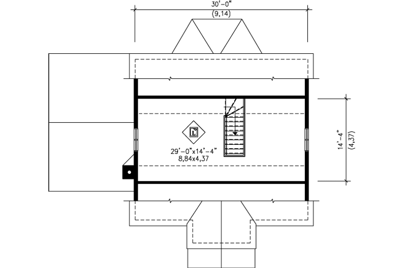 House Blueprint - Floor Plan - Other Floor for Colonial House Plan #25-286 - 3 bed, 1.5 bath