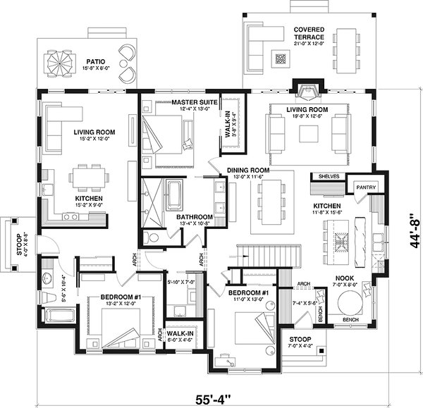 Home Plan - European Floor Plan - Main Floor Plan #23-2395