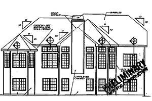 Exterior - Rear Elevation for Country House Plan #927-553 - 3 bed, 2.5 bath
