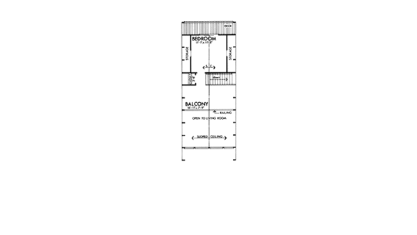 Architectural House Design - Prairie Floor Plan - Upper Floor Plan #320-1035