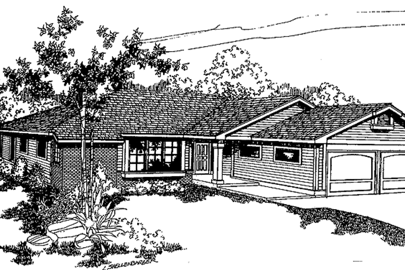 Dream House Plan - Ranch Exterior - Front Elevation Plan #60-833