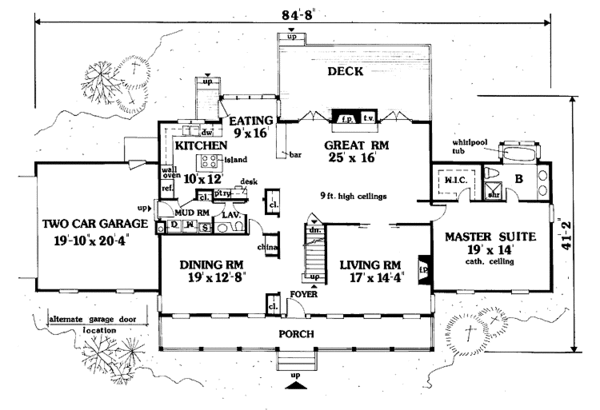 Country Floor Plan - Main Floor Plan #3-313