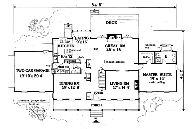 Dream House Plan - Floor Plan - Main Floor for Farmhouse House Plan #3-313 - 5 bed, 3.5 bath