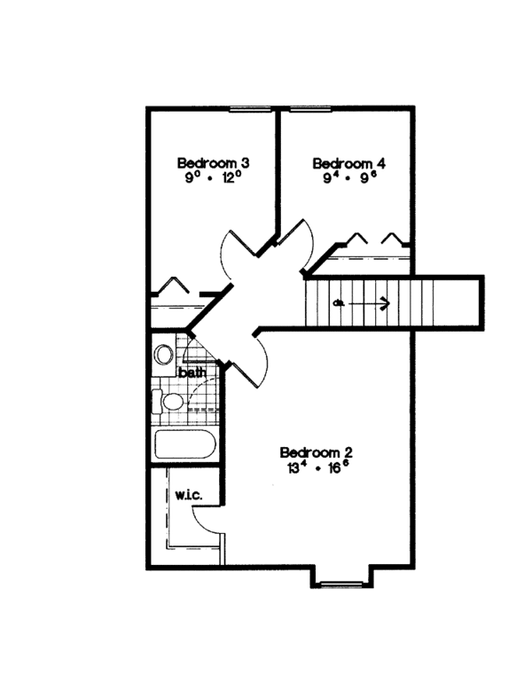 Dream House Plan - Mediterranean Floor Plan - Upper Floor Plan #417-678