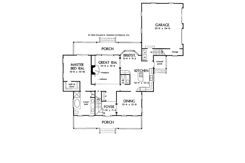 Home Plan - Floor Plan - Main Floor for Country House Plan #929-174 - 3 bed, 2.5 bath