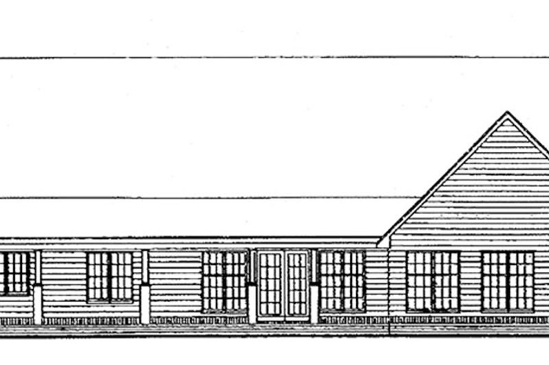 Dream House Plan - Exterior - Rear Elevation for Ranch House Plan #1051-11 - 3 bed, 2.5 bath