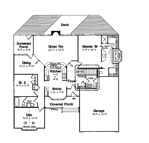 Cottage Floor Plan - Main Floor Plan #312-825